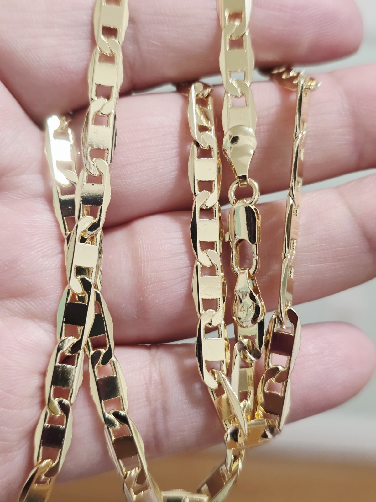 Beautiful 18K Chain, for Men, Cadena Para Hombre 18K Oro Laminado