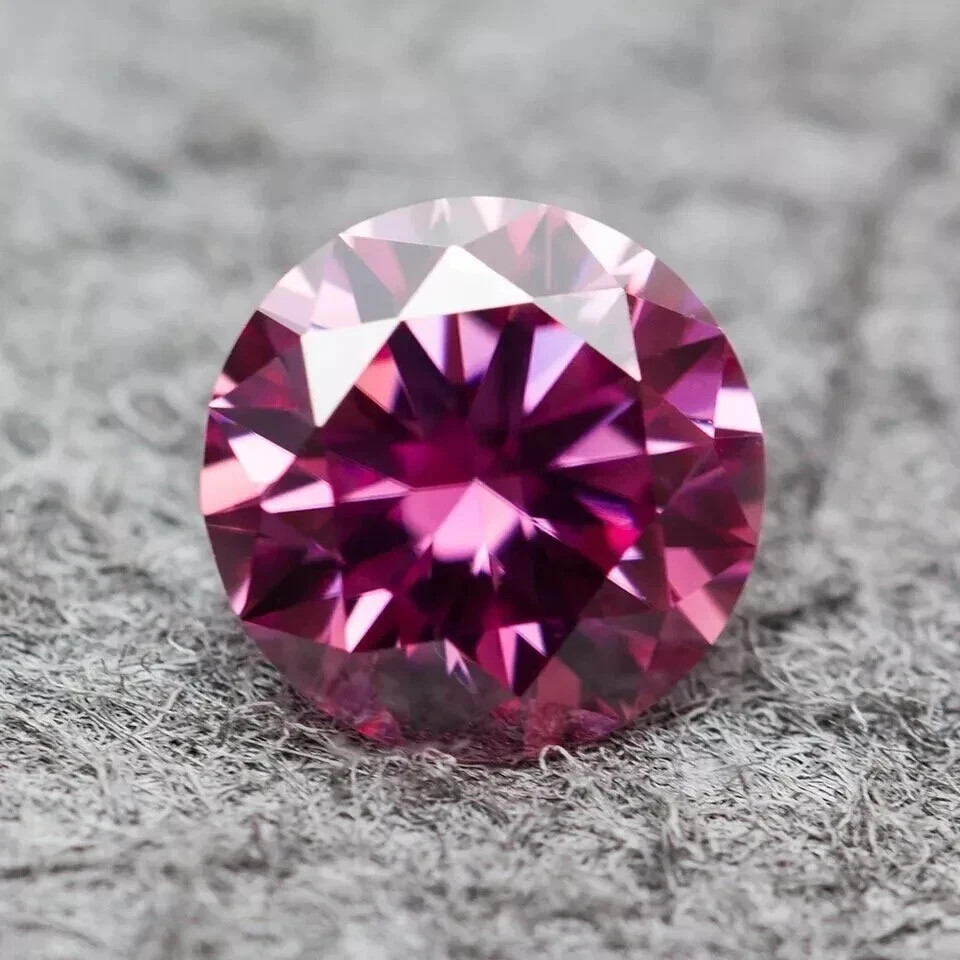3 CT Natural Pink Diamond Round Cut VVS1 D Grade IJGL Certified 1 Free Gift