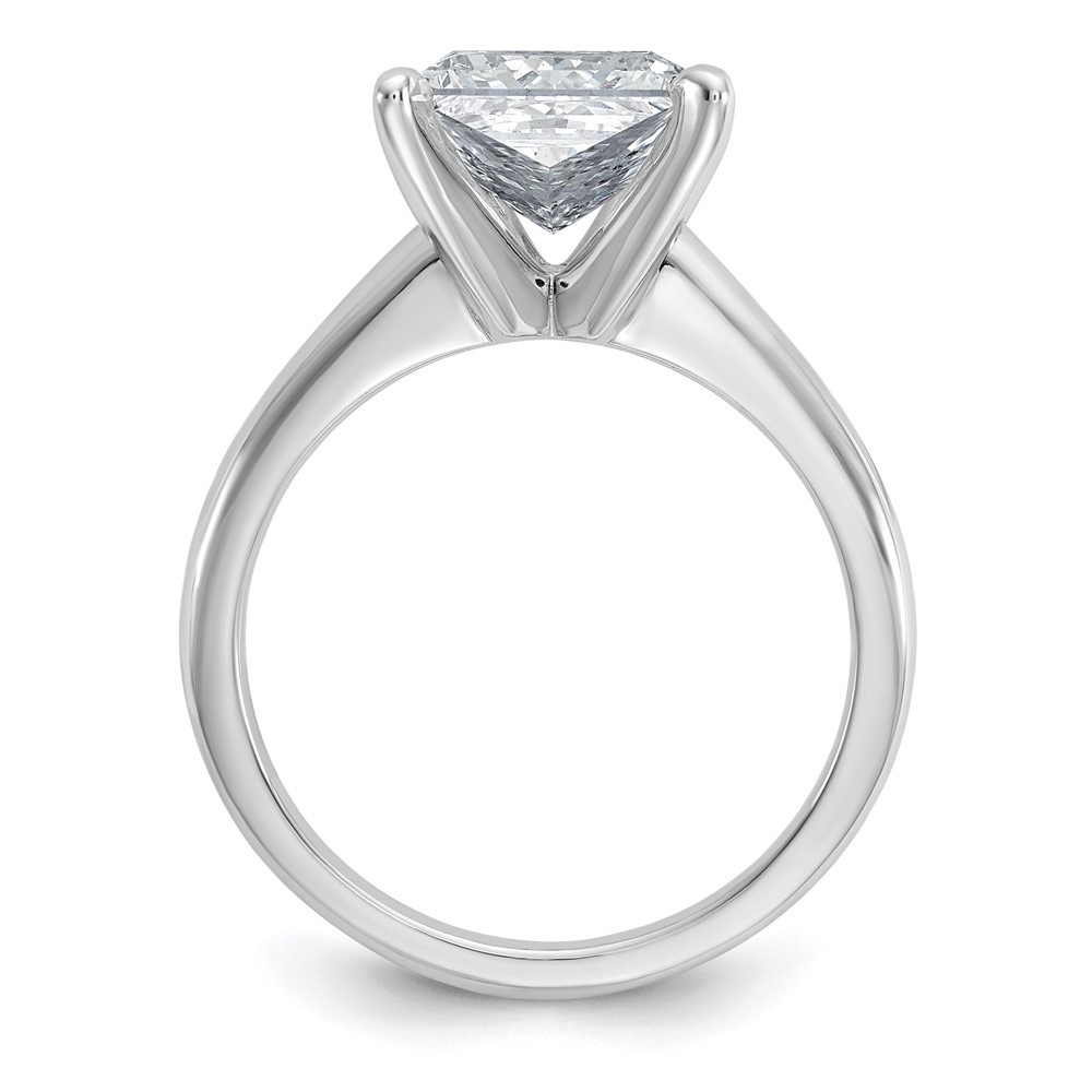 14k White Gold 3Ct Oval Cut Moissanite Solitaire Engagement Ring Size 7