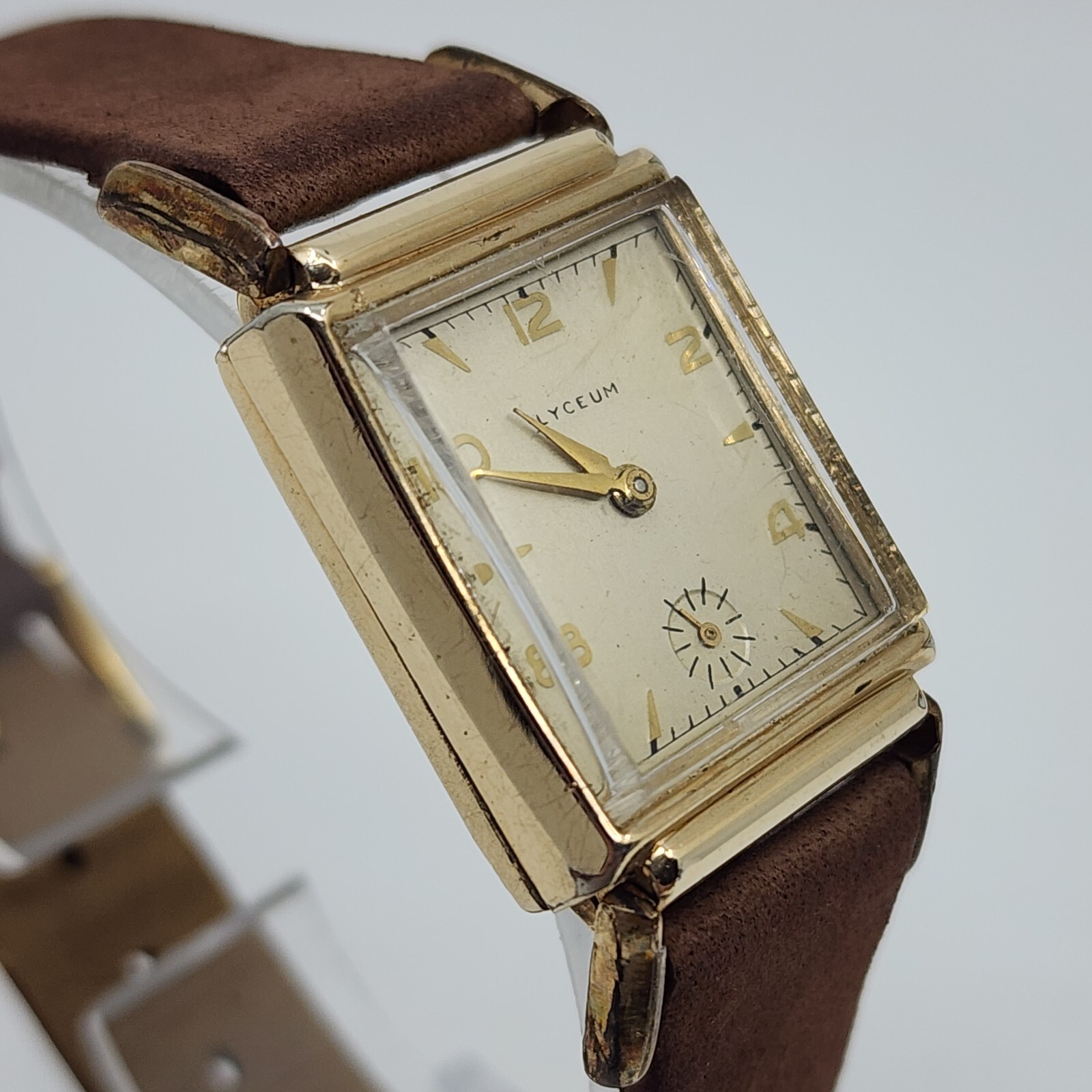 Vintage Art Deco LYCEUM 17 Jewels Fancy Lugs Gold Filled Manual Wind Watch