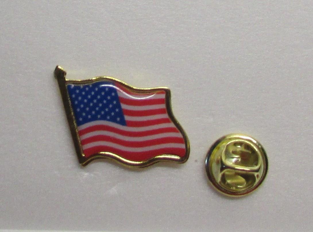 2 pc USA United States AMERICAN FLAG Lapel Hat Tie Tack Pin High Quality NEW