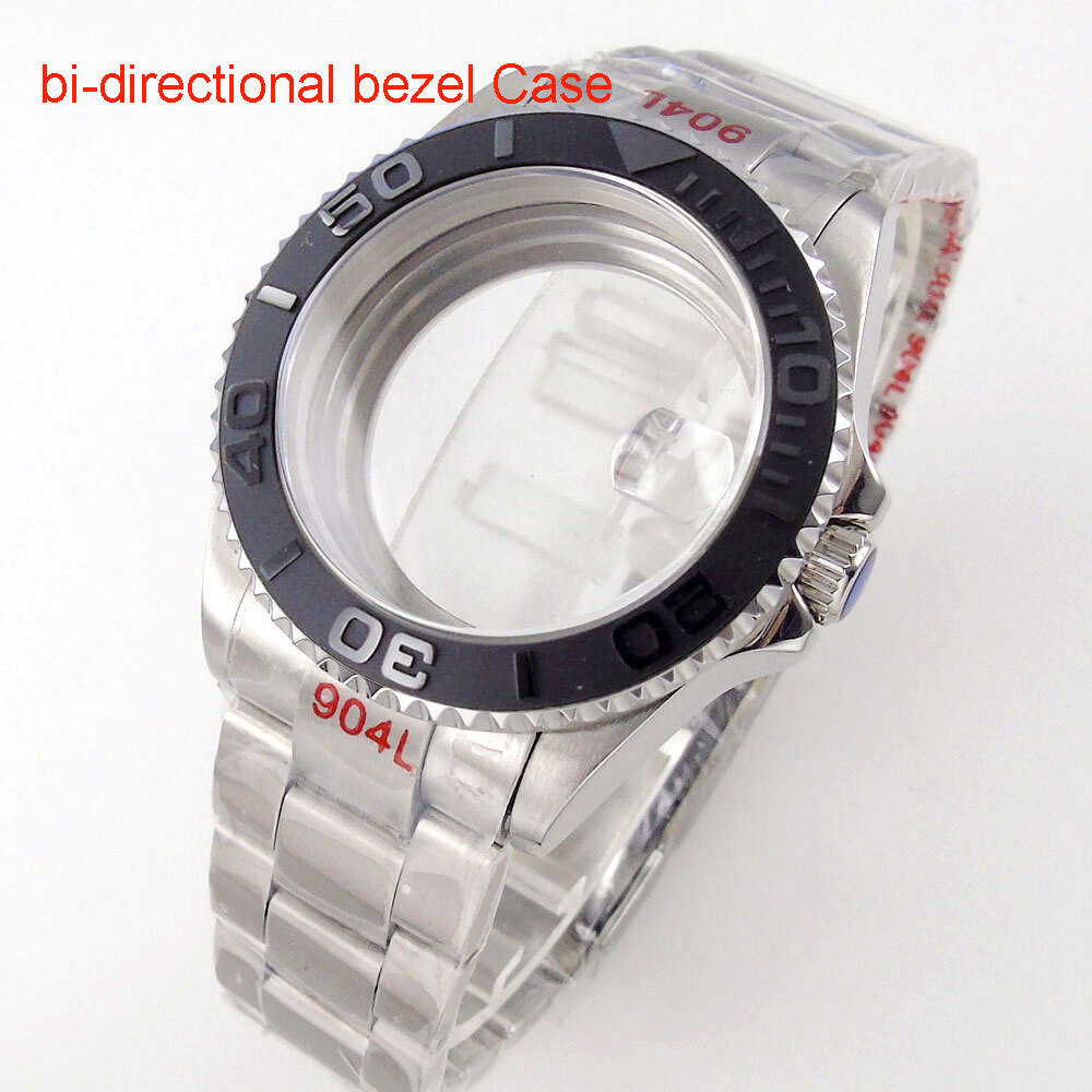 40MM SUB GMT bidirectional bezel Watch Case Sapphire Fit NH34 NH35 NH36 2824