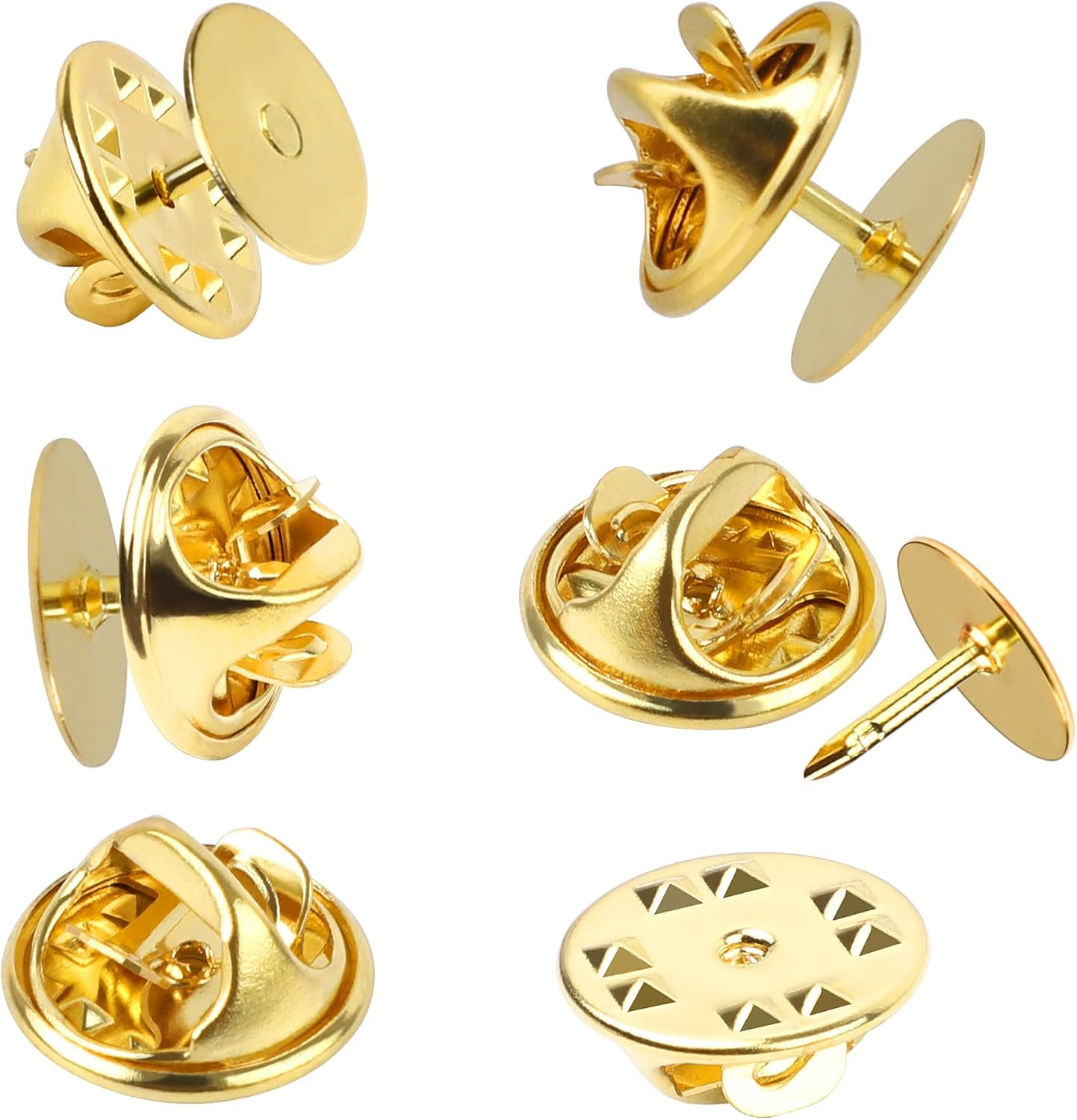 JANYUN 120 Pairs Butterfly Clutch Tie Tacks Pin Back Replacement with 8Mm Length