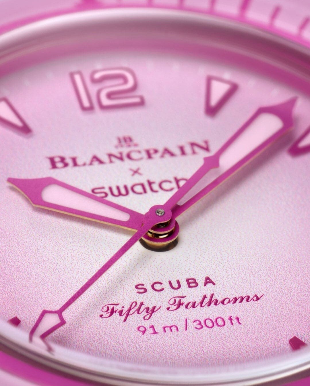 Swatch x Blancpain Bioceramic Scuba Fifty Fathoms Pink Ocean Watch BRAND NEW