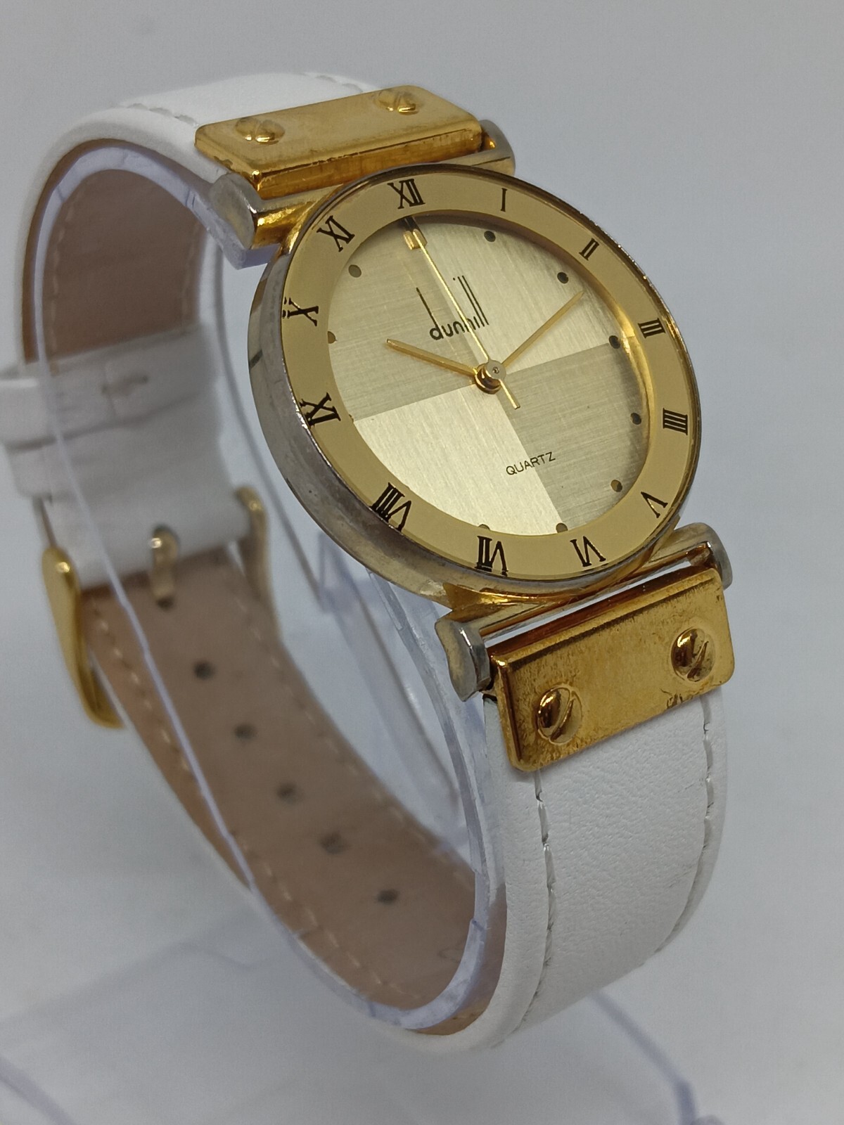 Vintage Dunhill Overseas 2035-15 Women’s 30mm Gold Tone Quartz Watch