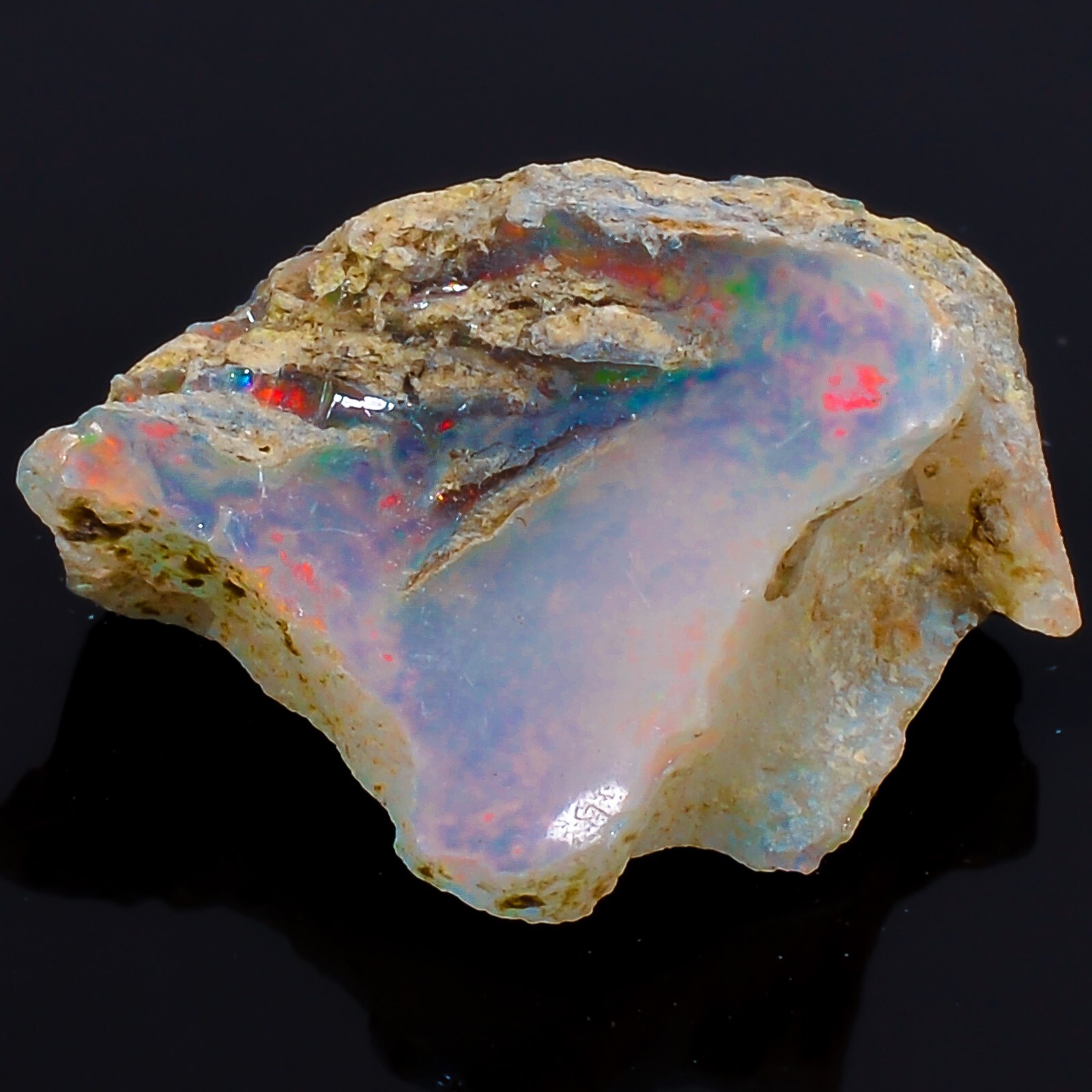 6.45 Cts Ethiopian Opal Rough 100% Natural Welo Opal Rough Gemstone 14X18X09 mm