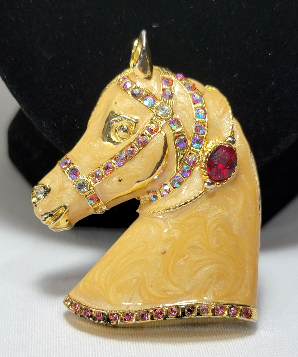 Vintage R. Mandle Circus Carnival Horse Brooch Pin Whimsical Rare