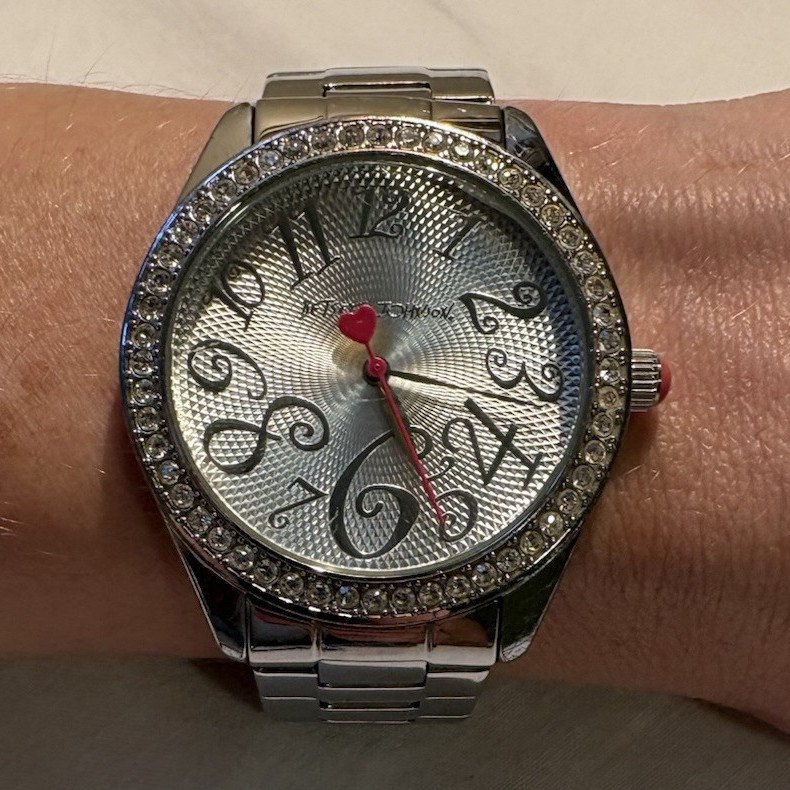 Wittnauer Women’s Quartz Stainless Steel Watch Gem-Set Bezel Arabic 30m