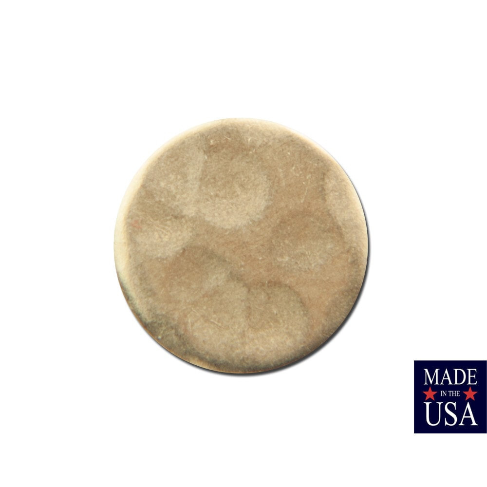 No Hole Hammered Small Raw Brass Circle 6mm (20) mtl457A