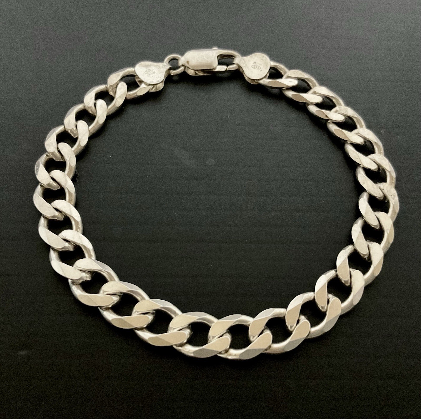 Vintage Sterling Silver Milor Italy Chain Bracelet 8.25”