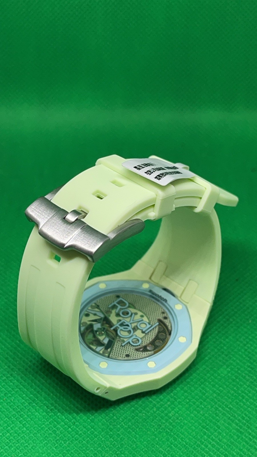 Brand New AP x Swatch BLAUE ACHT Comes w/ Green Band, Card & Box RARE Unworn US