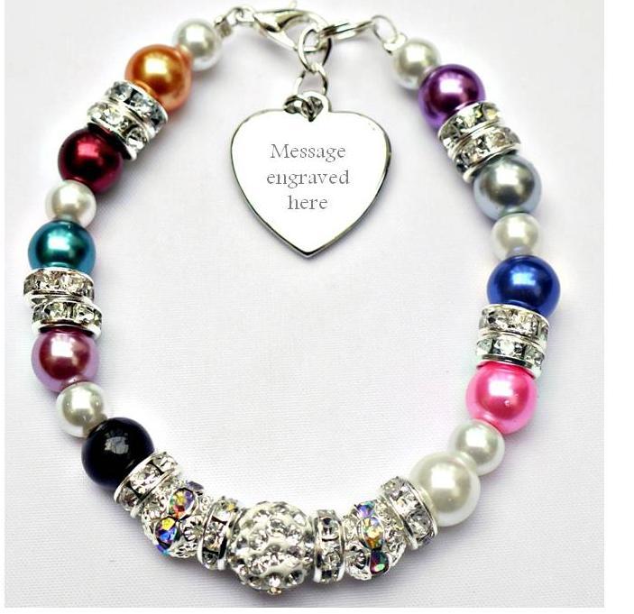Personalised Engraved All Any Cancer Support Bracelet Fundraising Charity Gift