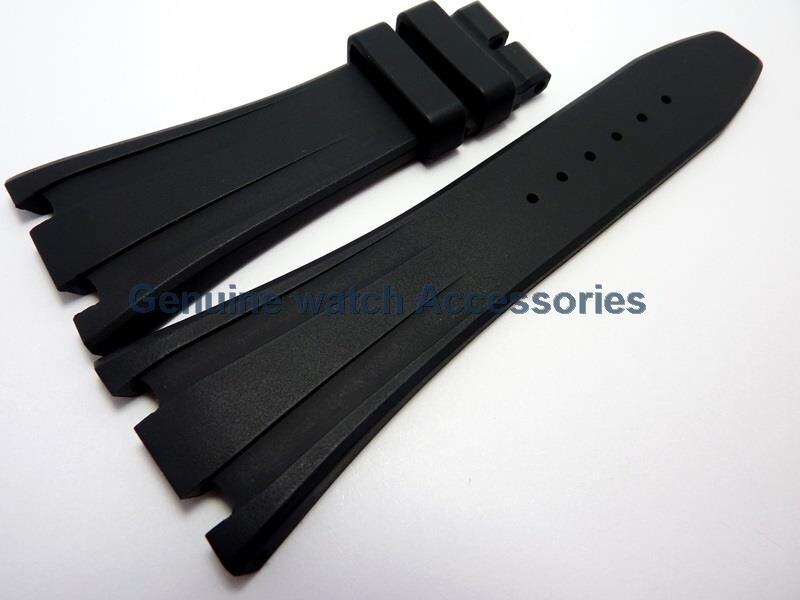AUDEMARS PIGUET ROYAL OAK BLACK RUBBER SILICON(28mm X 18mm) STRAP BAND BRAND NEW