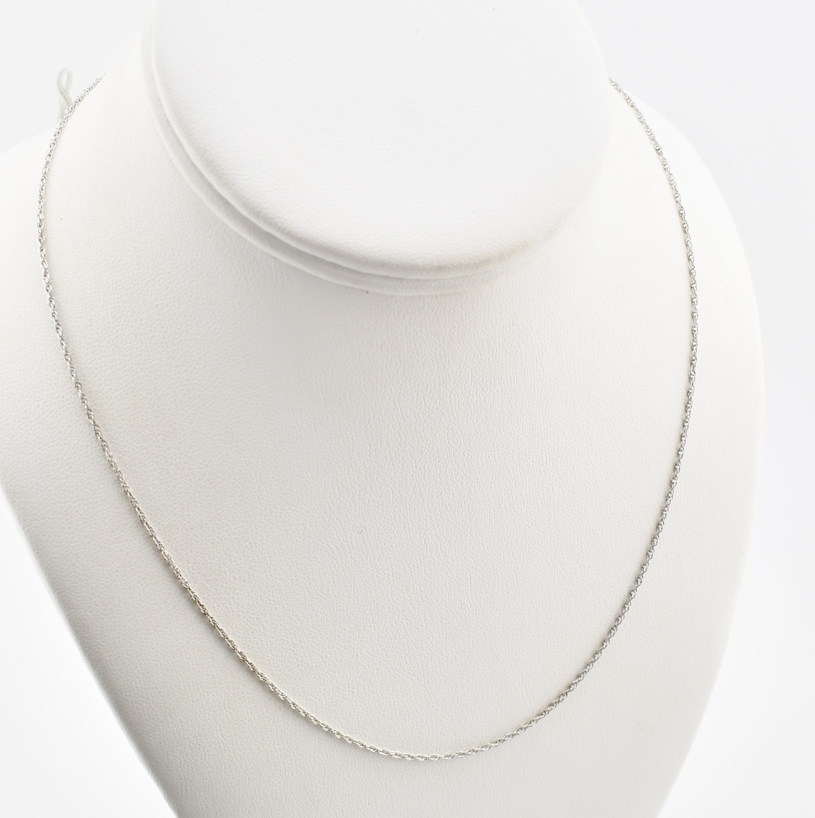 Sterling Silver Rope Chain Link Necklace 18.0″ #FMG963