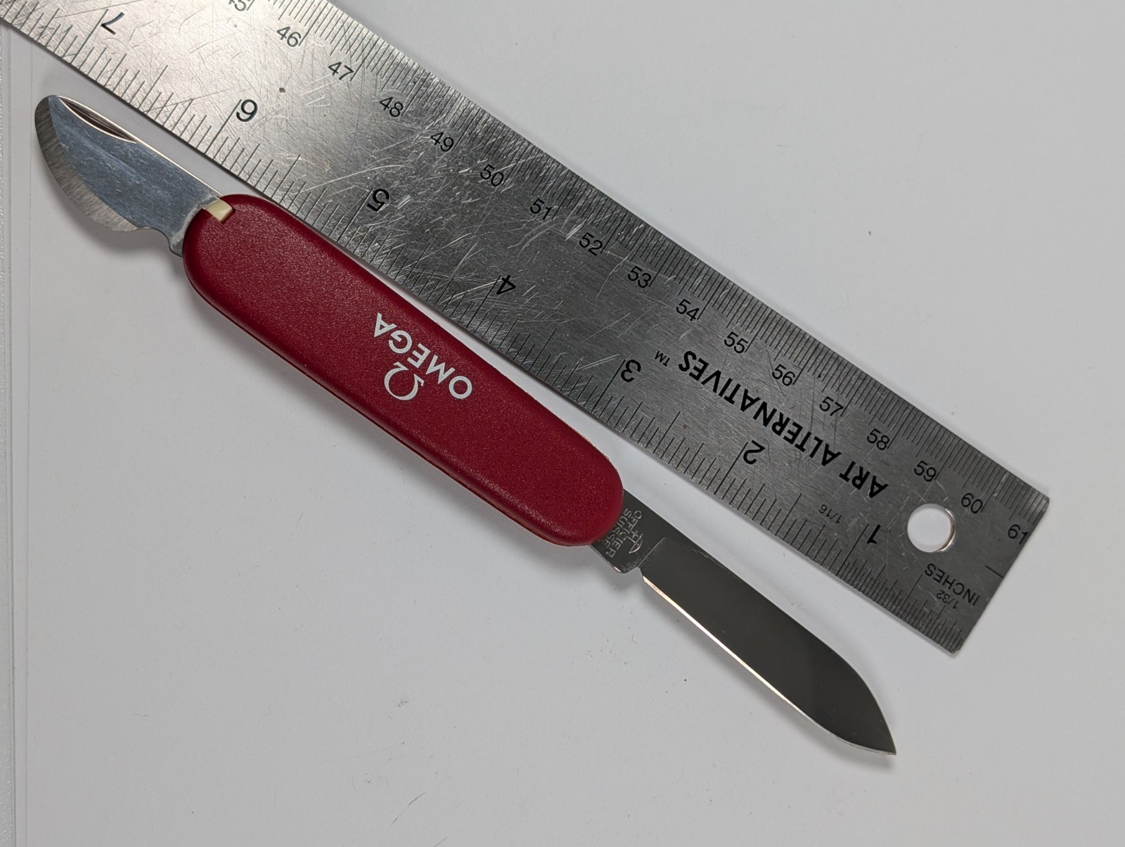 Vtg Victorinox OMEGA Swiss Army Watch Knife 2 Blades
