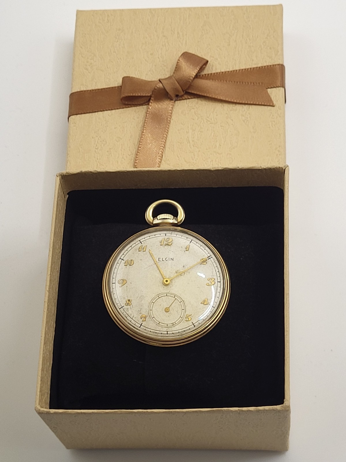 44MM Vintage 1948 Elgin 546 Dura Power Pocket Watch 15 Jewels 10K GF Working