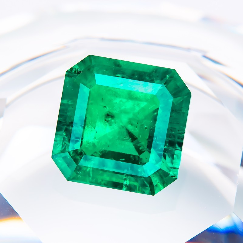 AGL Lab Grown Colombia Emerald Asscher Cut Gemstones with Inclusion for Jewelry