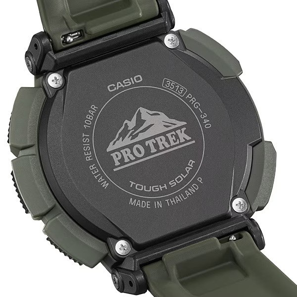 CASIO PRO TREK PRG-340-3JF Green Solar Triple Sensor Hiking Watch New