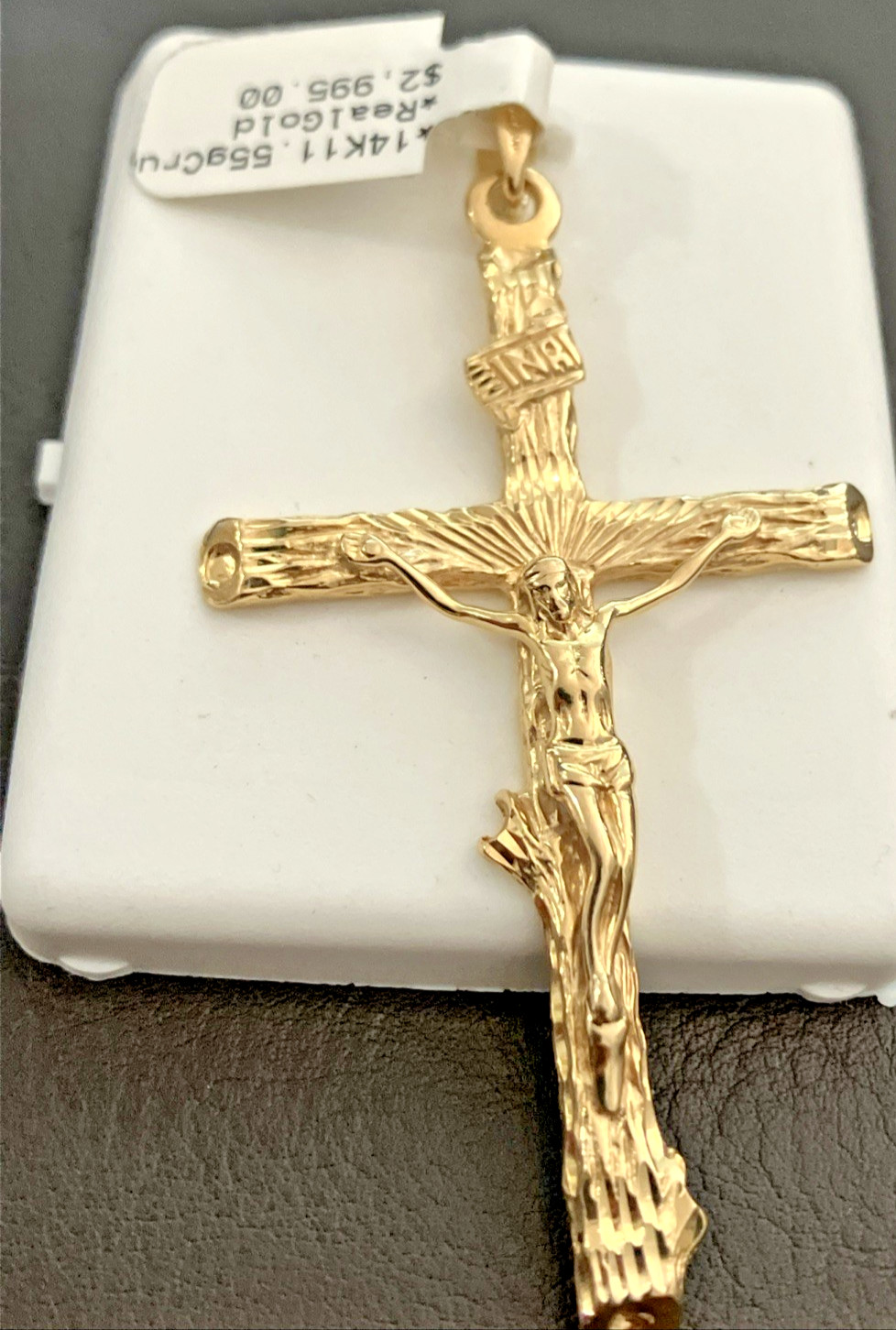 14kt Solid Real Gold Crucifix 11.55 Grams Jesus Cross – Hallmark RL Bolivia 14k