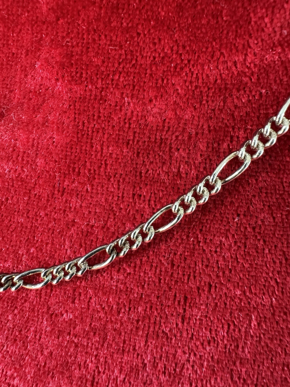 Vintage Sterling Silver Figaro Chain Hallmarked 51cm