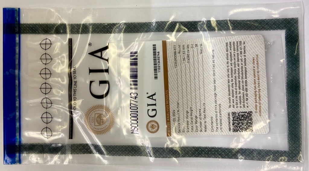 Round Brilliant Cut Lot of 38 GIA Certified 0.4280 Carat Diamond Melee Color G-I