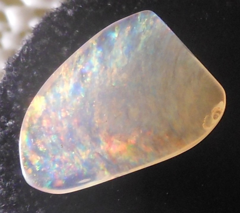 Rare 2.15ct Mexican Fire Opal freeform size dimensions=13.7mm x 10mm x 2.3mm