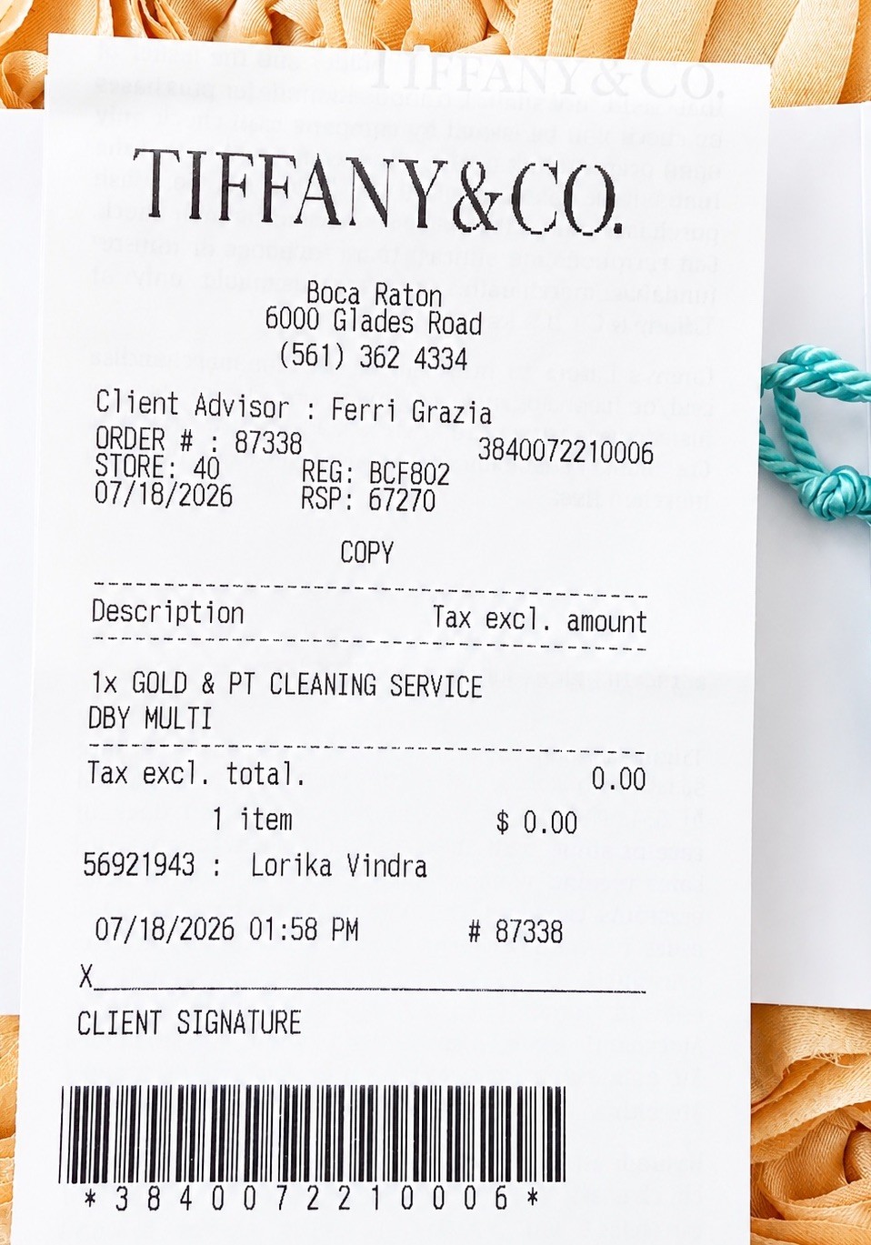 Estate Tiffany & Co 2.25 CTW 18kt Yellow Gold Diamond By The Yard 15 Diamonds