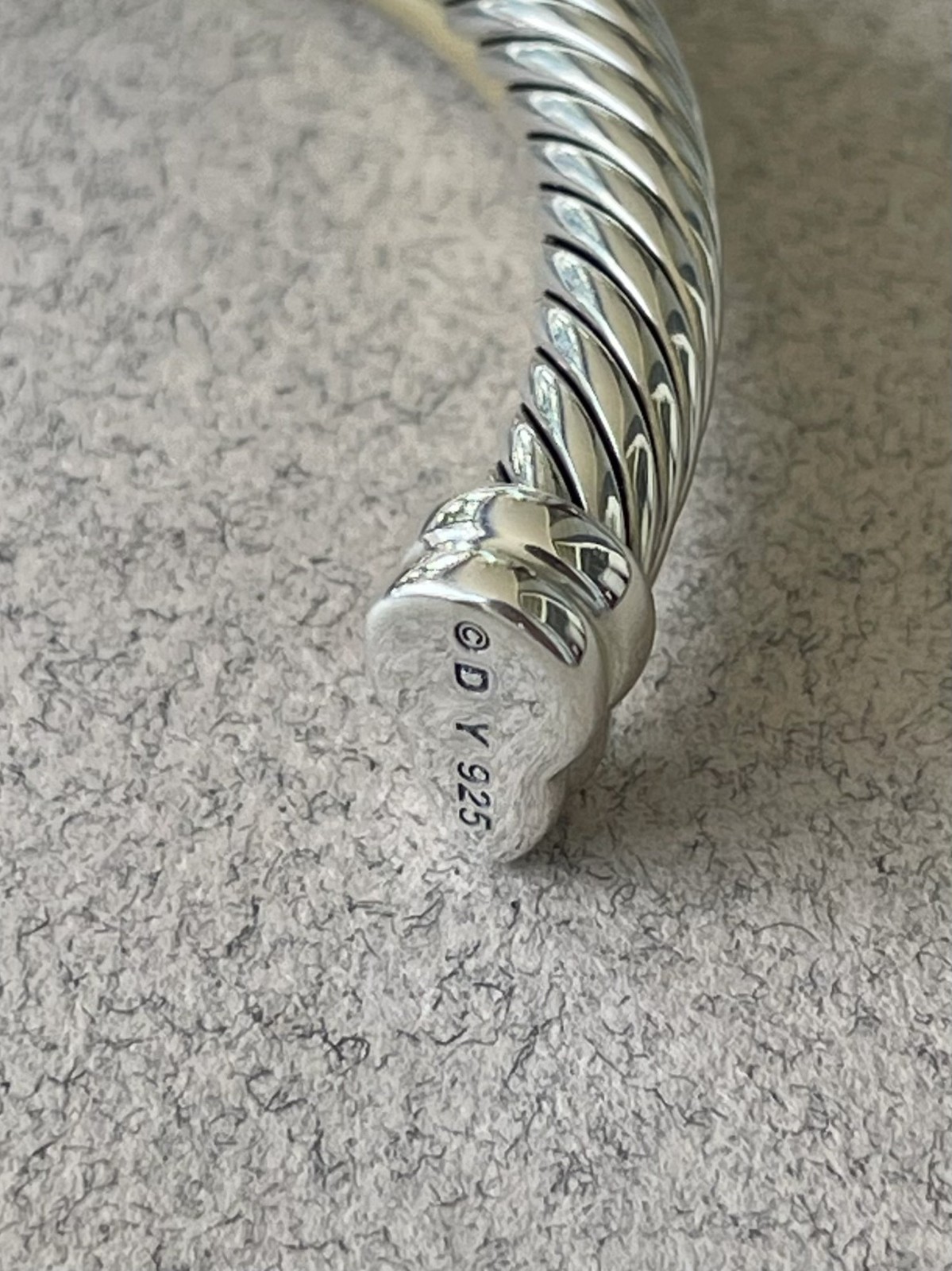 David Yurman Sterling and 18k Crossover Cuff Bracelet