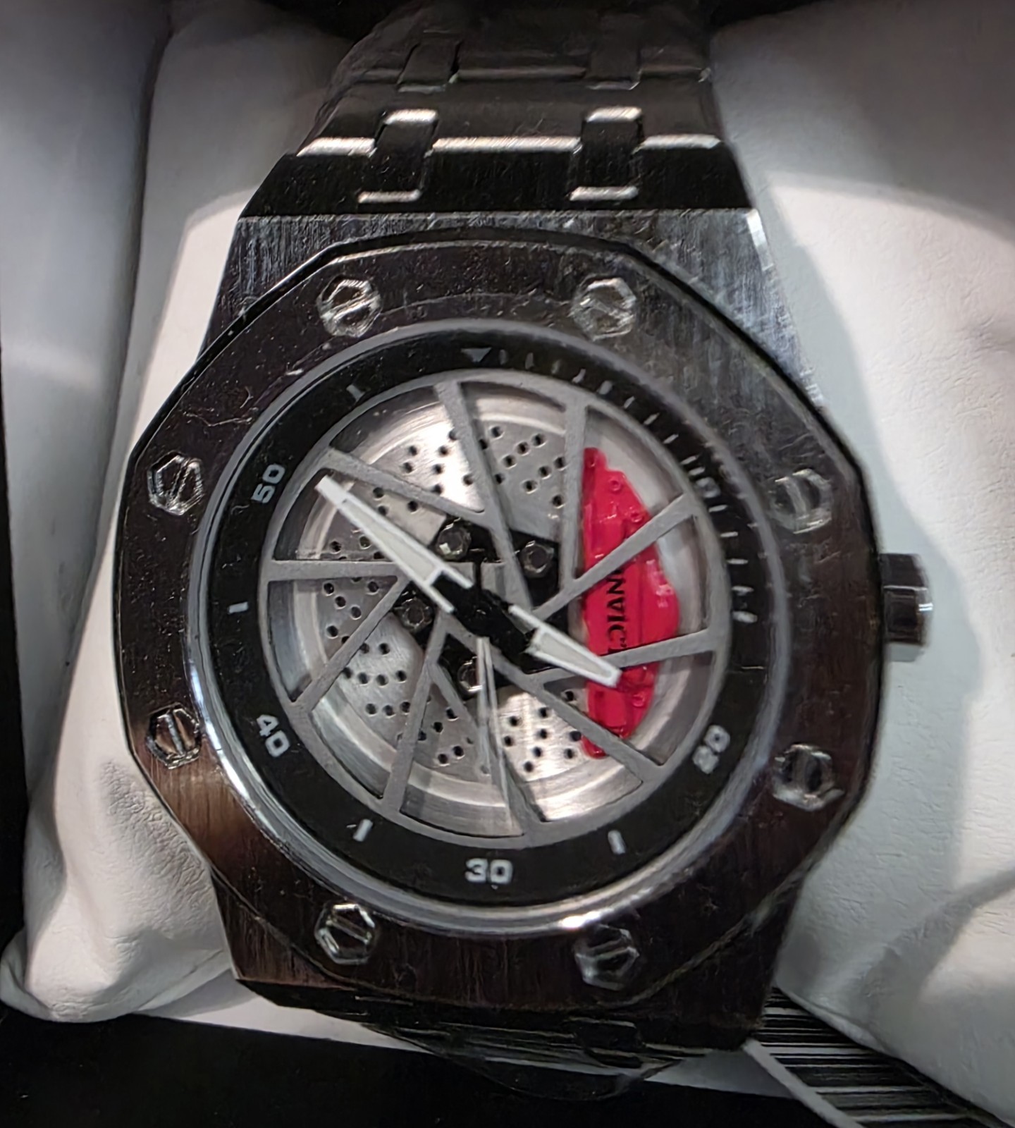 Invicta Men’s SPEEDWAY Rim Quartz Analog Stainless Steel Watch 45mm 30m (68)