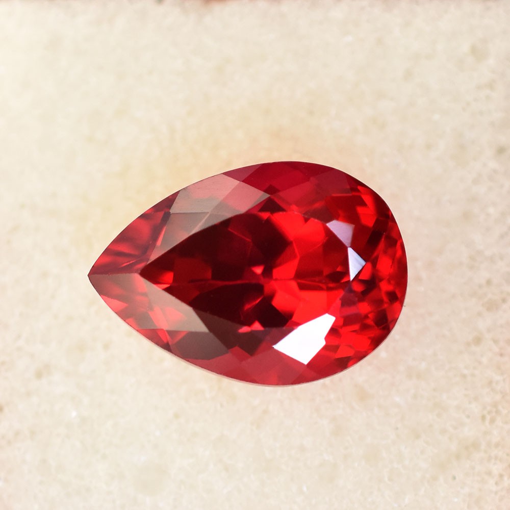 NATURAL Red Ruby 8 Ct Pear Shape CERTIFIED Loose Gemstone For Jewelry Making