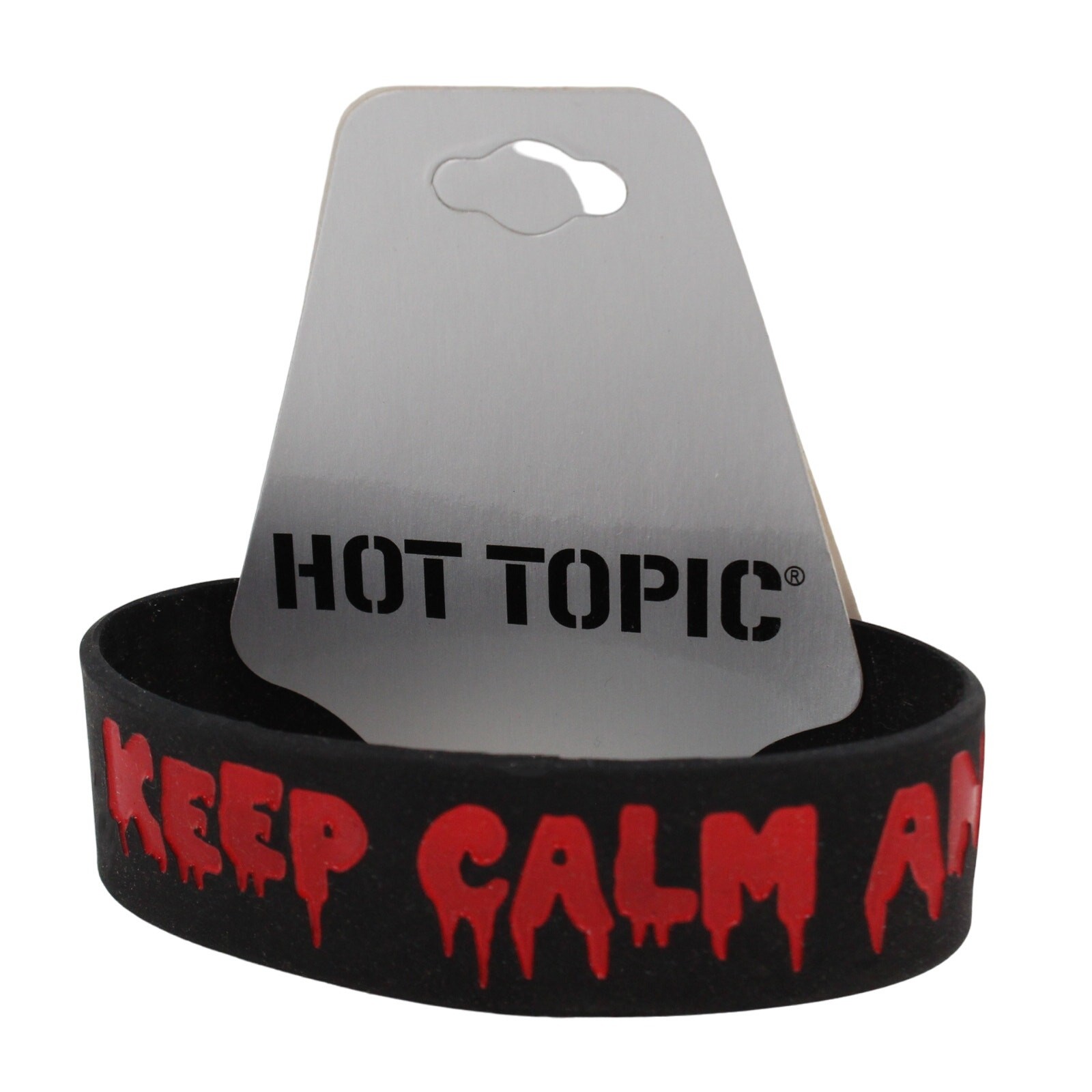 “KEEP CALM AND KILL ZOMBIES” Silicone Wristband from Hot Topic #B2185