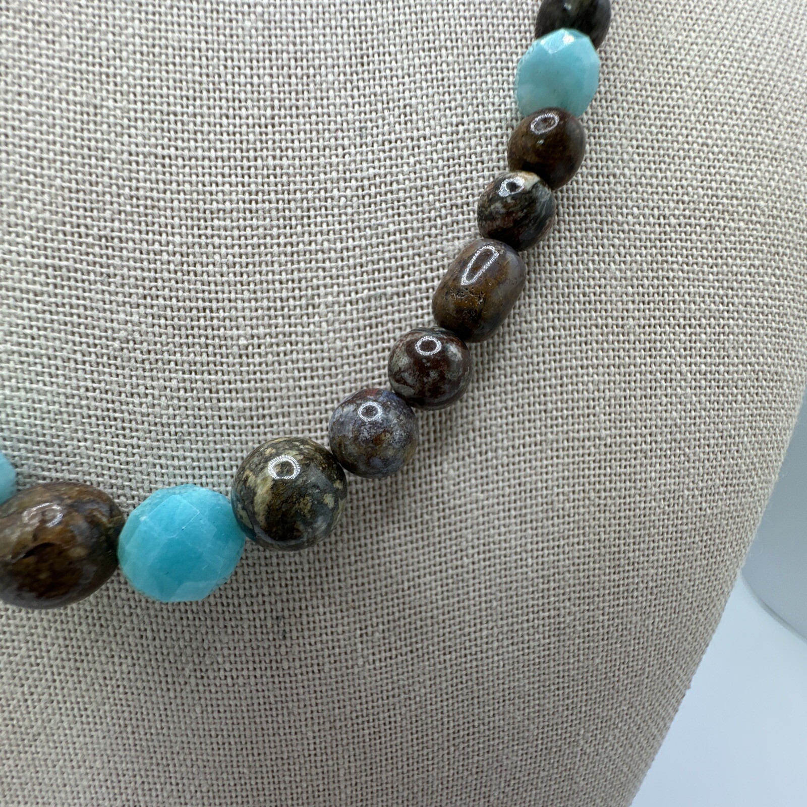 Mine Finds By Jay King Jasper & Amazonite 925 Necklace & Earrings Set