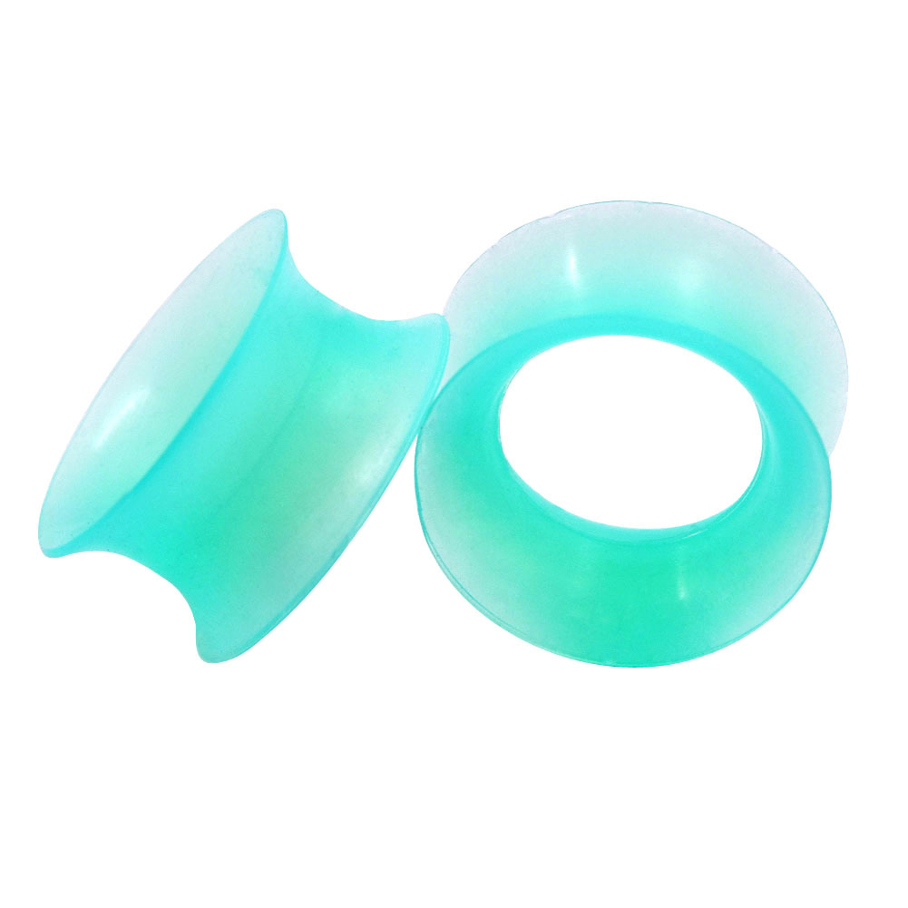 PAIR Ear Flesh Tunnels Plugs Saddle Double Flare Gauges Body Piercing Earrings
