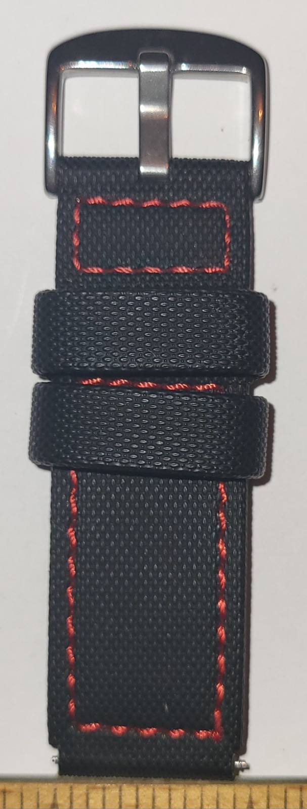 NOS Pro-Grade Sailcloth Composite 22mm Notched Dive Strap (Flares to 24mm) 