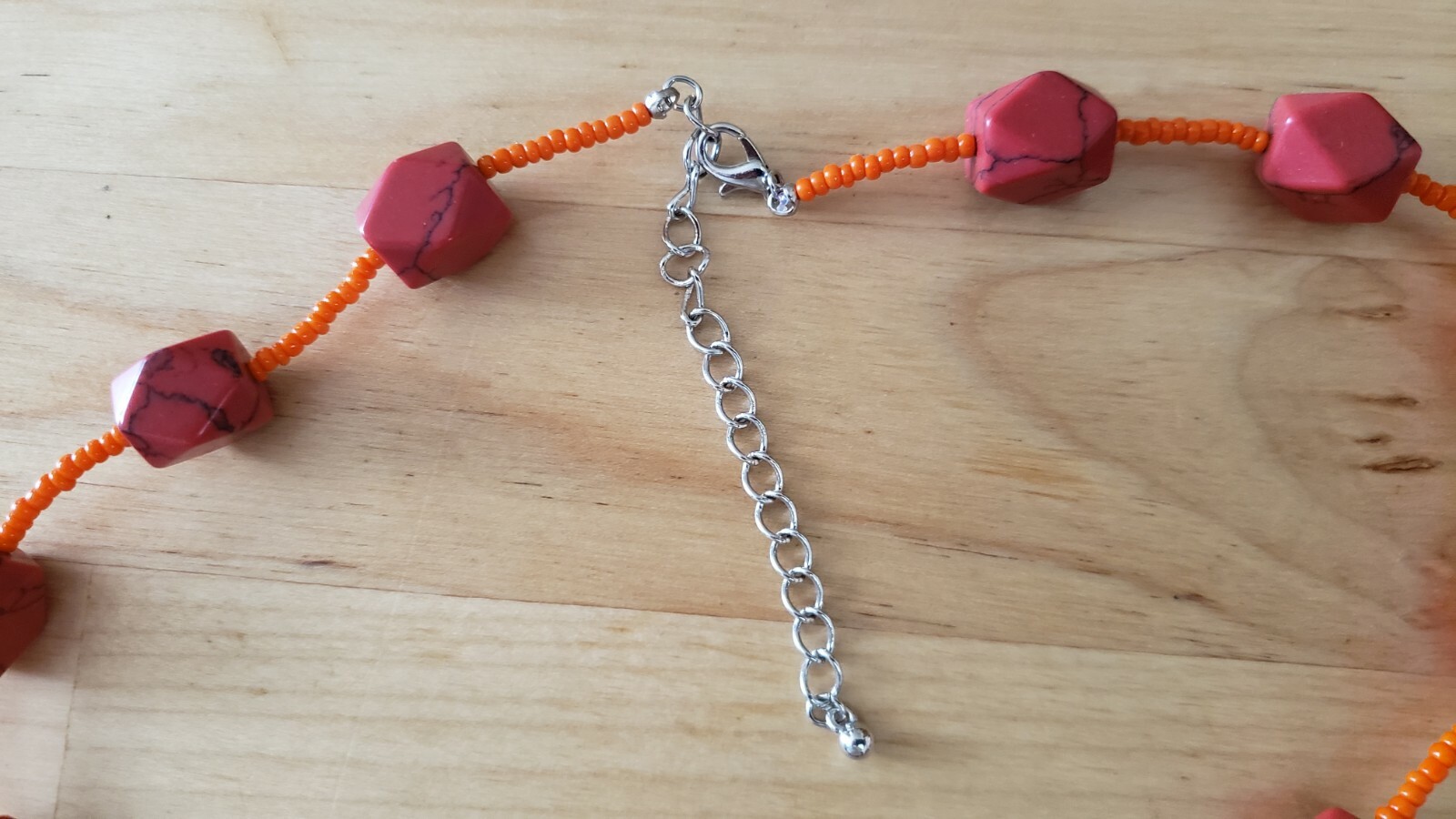 STONE Necklace , 18″ + , HAND CRAFTED in USA