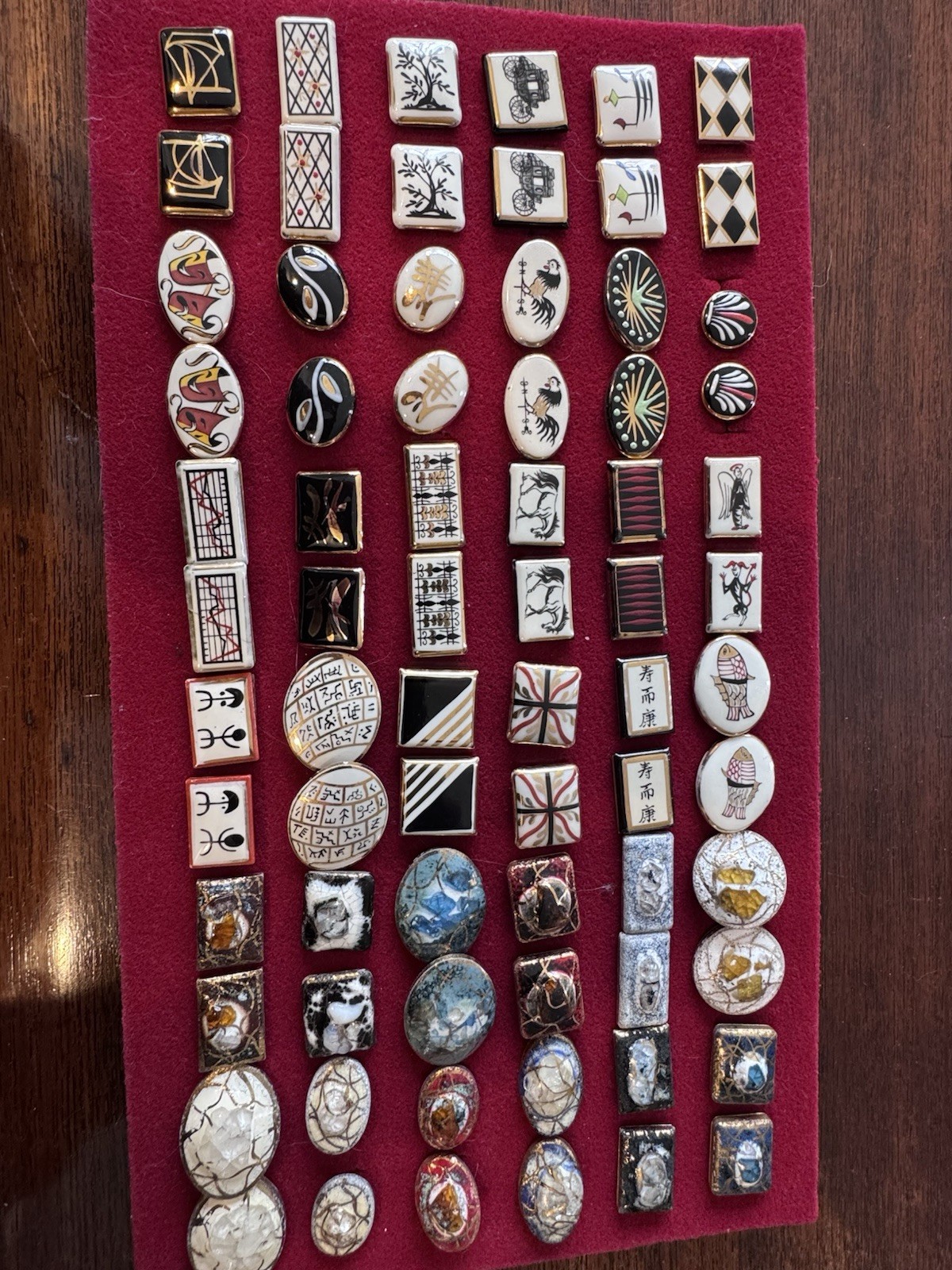 Victoria Flemming Vintage Glass Cufflinks 36 pairs!!!! some rare designs