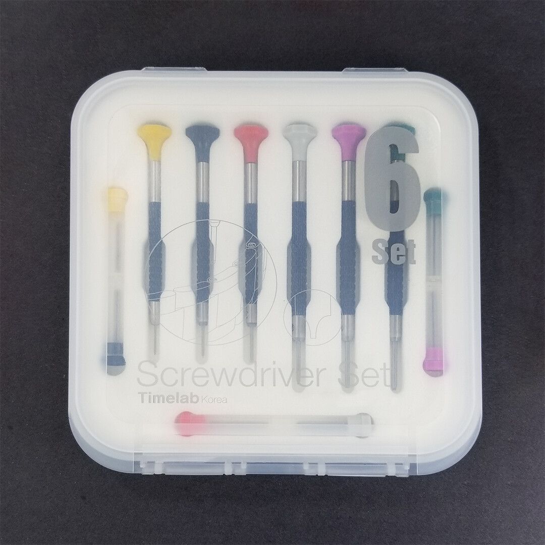 TIMELAB Watch Jewelry Repair Tool Screwdriver Kit Set FLAT HEAD Blades 6 PCS