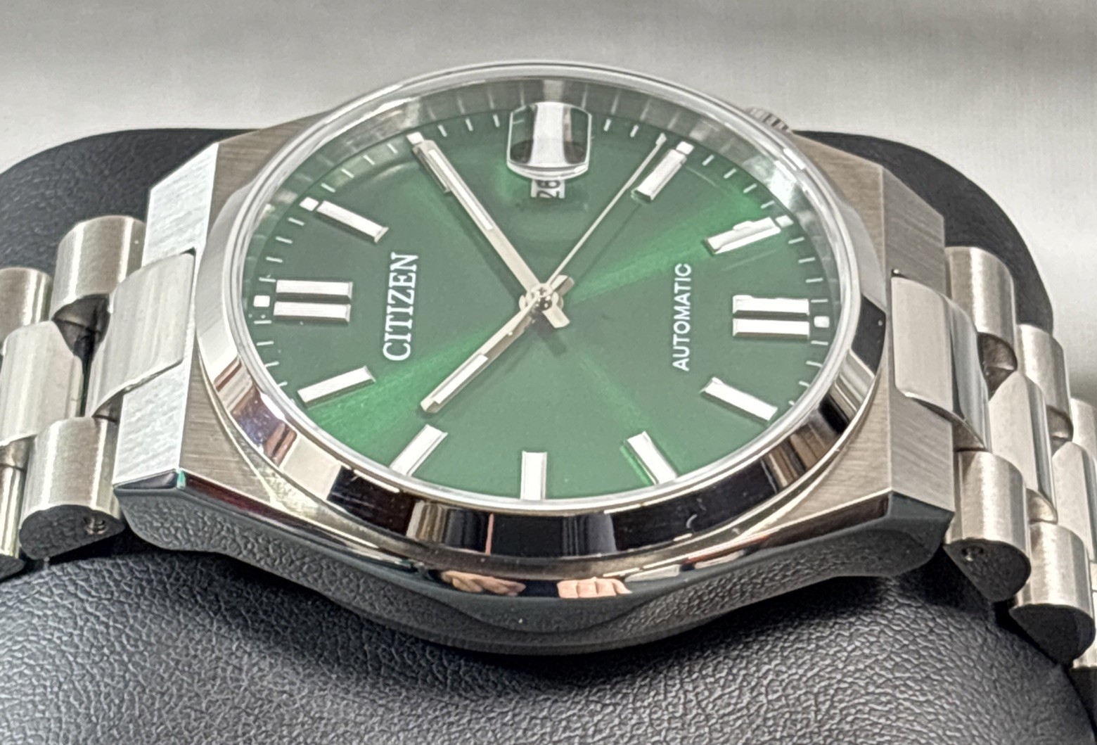 Citizen Men’s Tsuyosa Wristwatch Stainless Steel Emerald Green Dial 8210-S126967