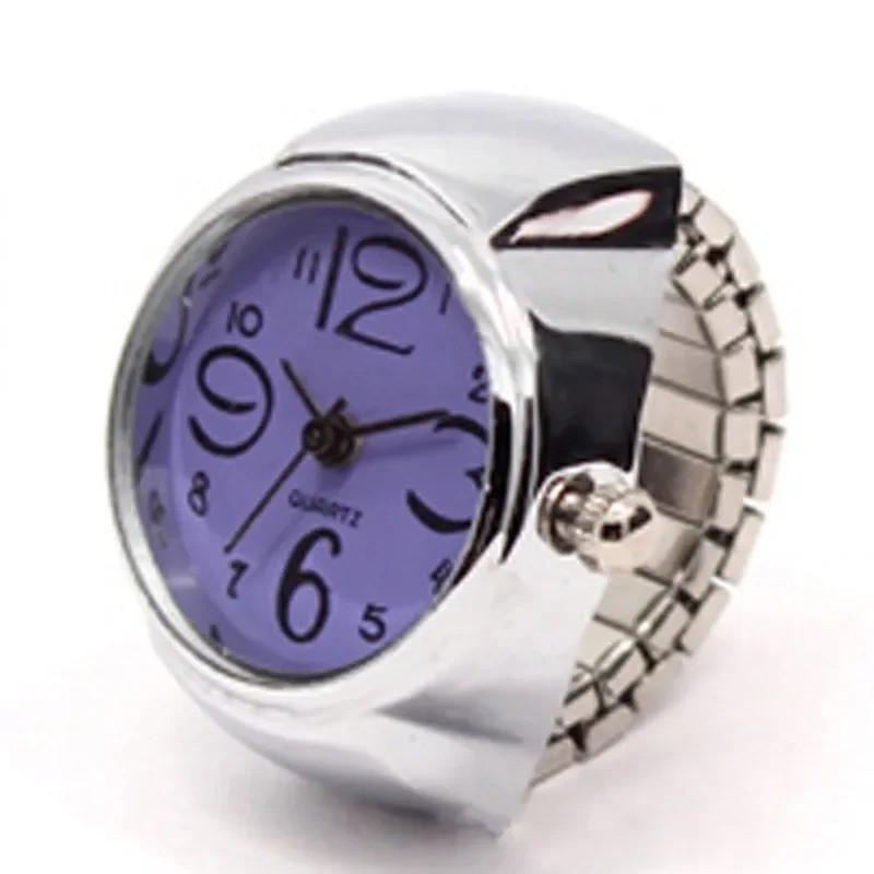 Finger Ring Watches Elastic Band Quartz Analog Watch Cute Gift For Men Women Kid