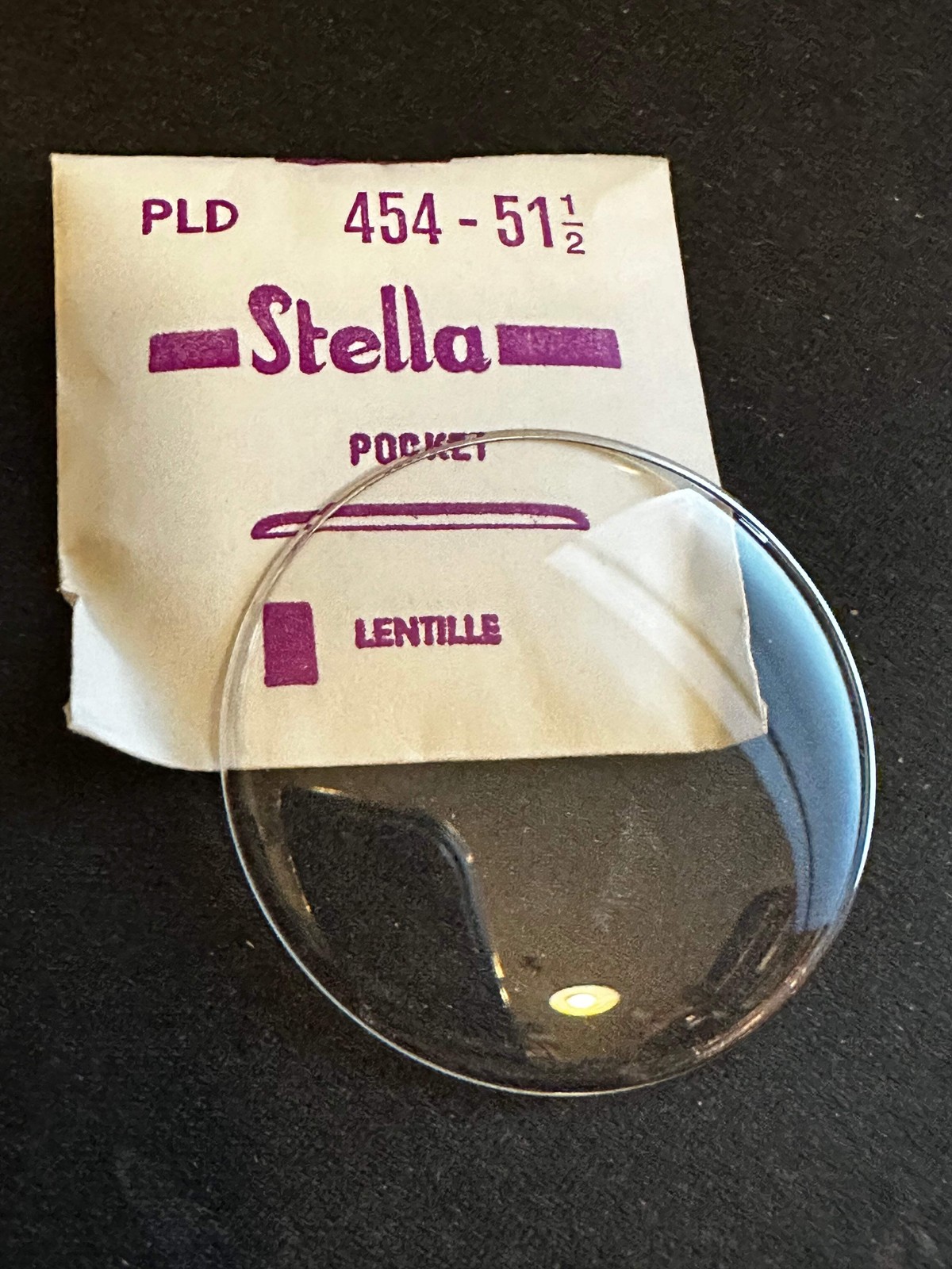 Stella PLD-454 51½ Round Pocket Watch Crystal 45.4mm – New