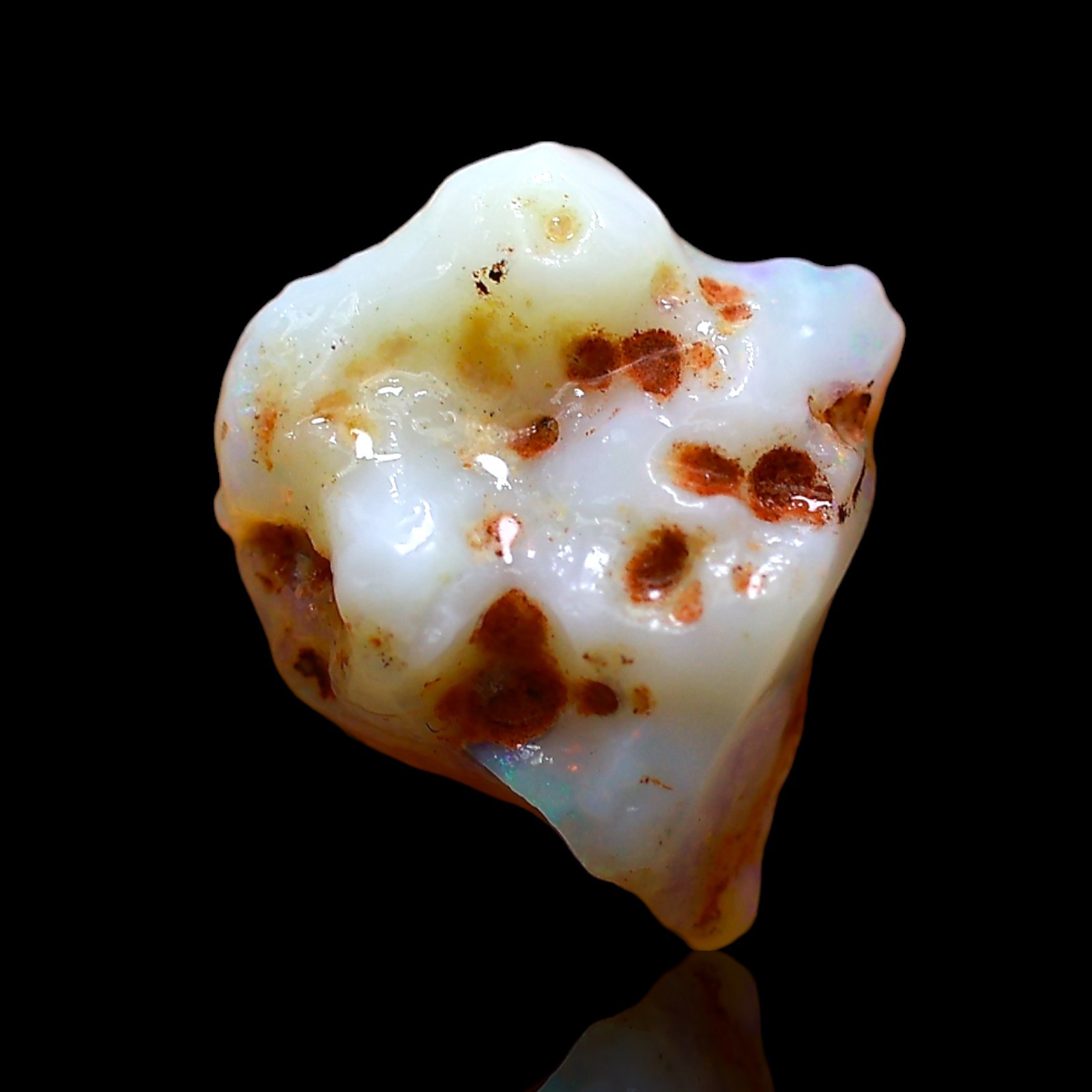 Natural Fire Opal Gemstone 2.00 Cts Loose Meditation Rough Australia 10x10x5 mm