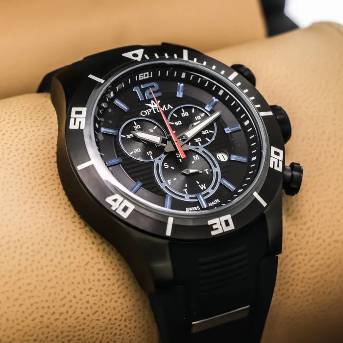 Optima – Swiss Chronograph – OSC382-BX-3 Swiss Quartz Chronograph 47mm OSC382