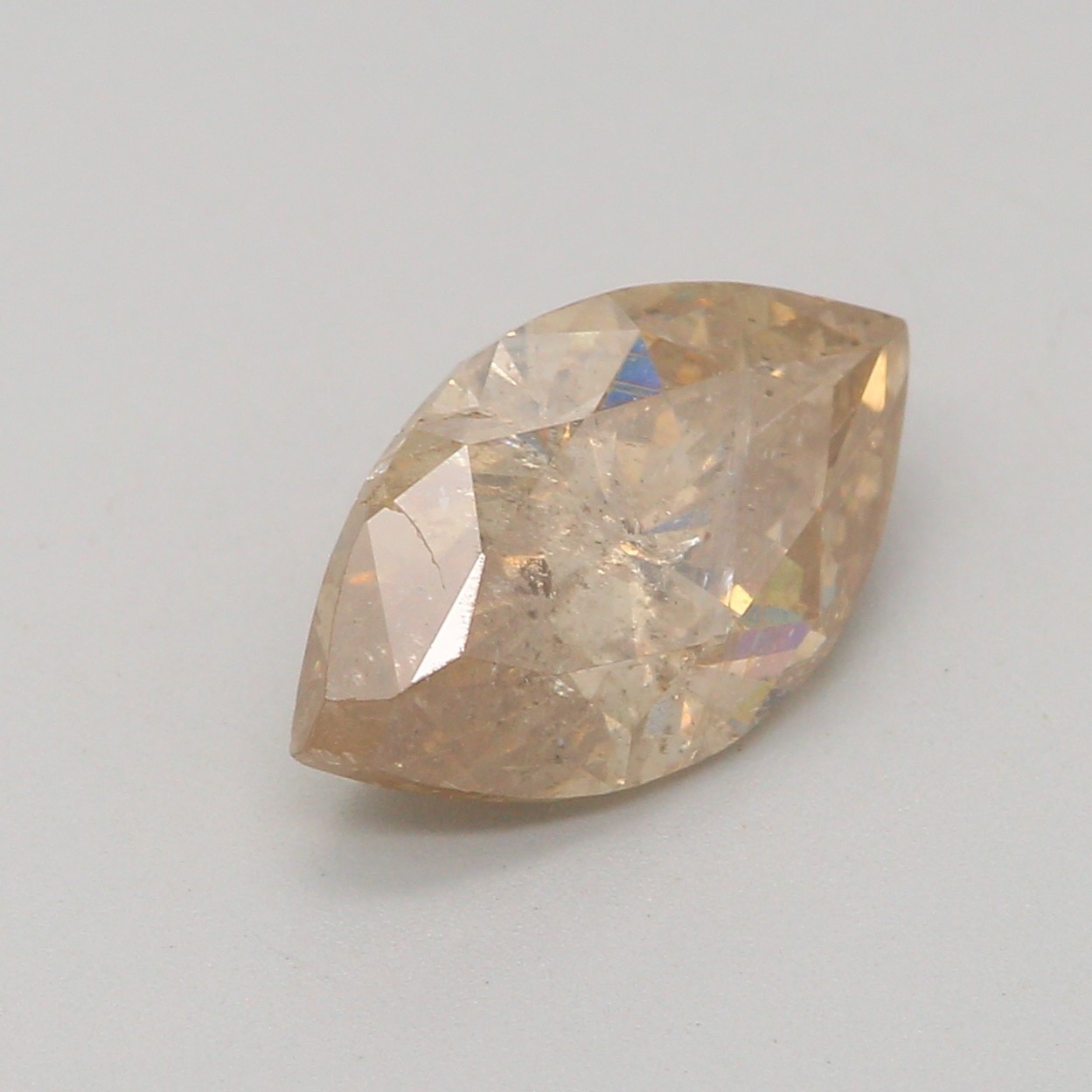 fancy light brown marquise shape loose diamond