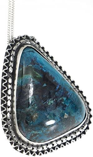Eilat Stone Pendant in 925 Sterling Silver + Necklace