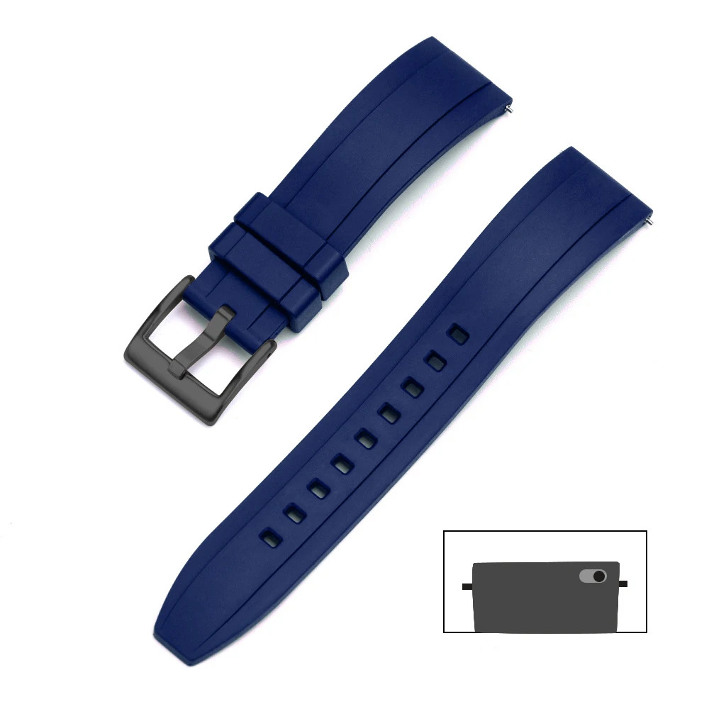 Quick Release FKM Rubber Watch Band 18 19 20 21 22 23 24mm Silicone Watch Strap