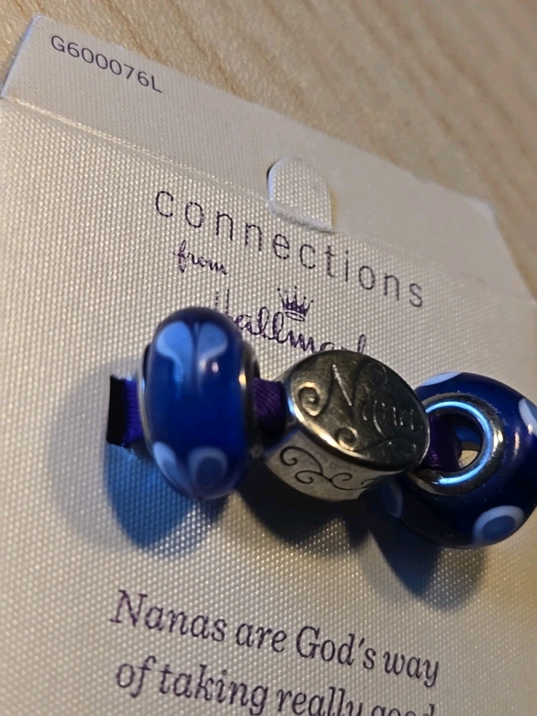 Connections from Hallmark Stainless Steel Nana Grandmother Heart Charm No Box
