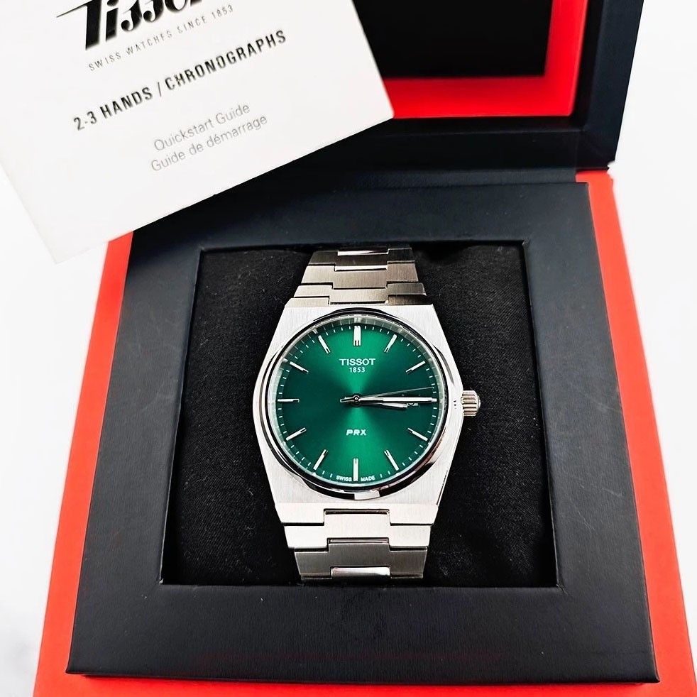 Tissot PRX 40mm Green Dial Watch Men’s Calendar Quartz Watch T137.410.11.091.00