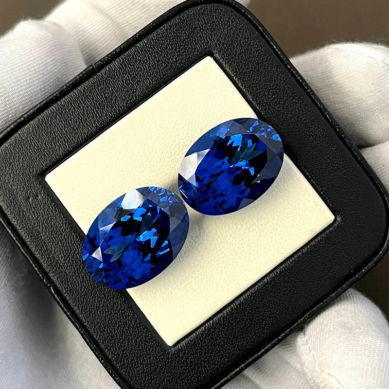 Lab Grown Sapphire Gemstone 0.5-10ct Oval Cut for Jewelry Making AGL Certificate