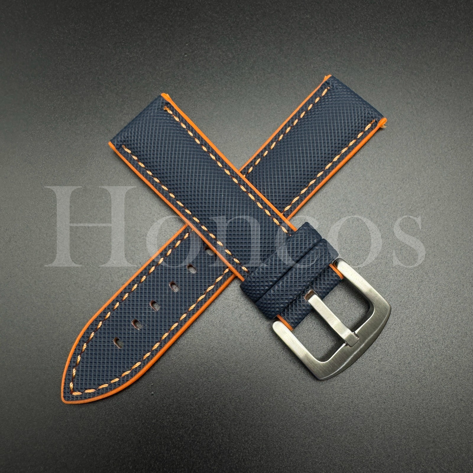 20 22 24 MM BL/OG Hybrid Nylon Rubber Strap Watch Band Buckle fits for Breitling
