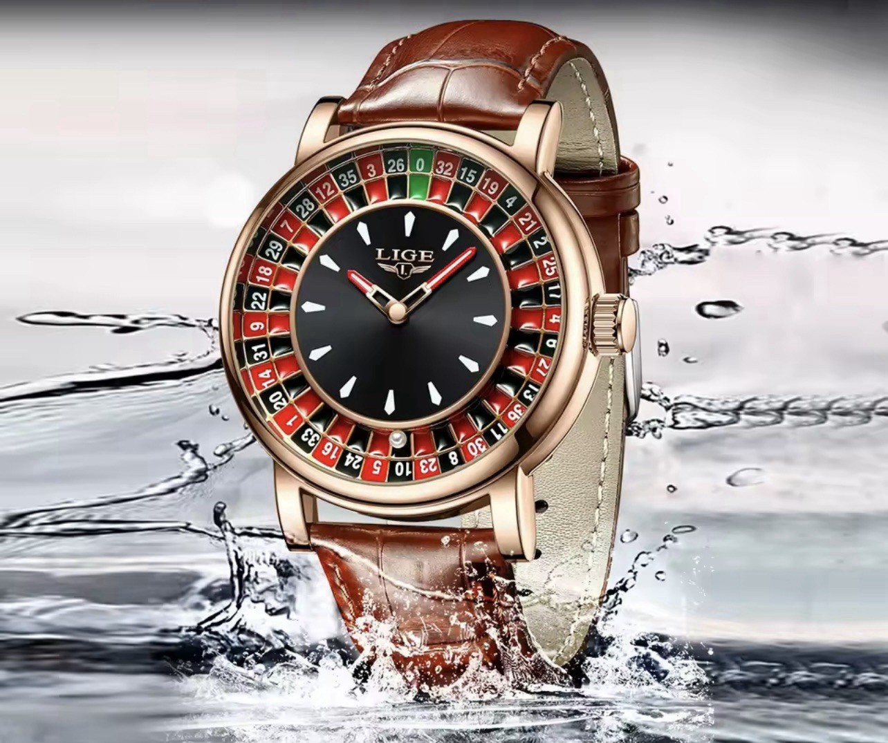 Roulette Men’s Watch Wheel 44m Dial Diameter